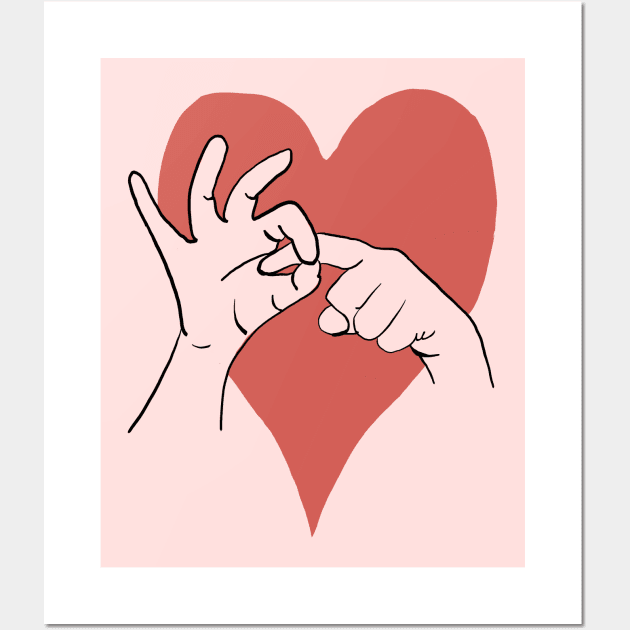 Love gesture - naughty valentines gift rude - light colour Wall Art by SmerkinGherkin